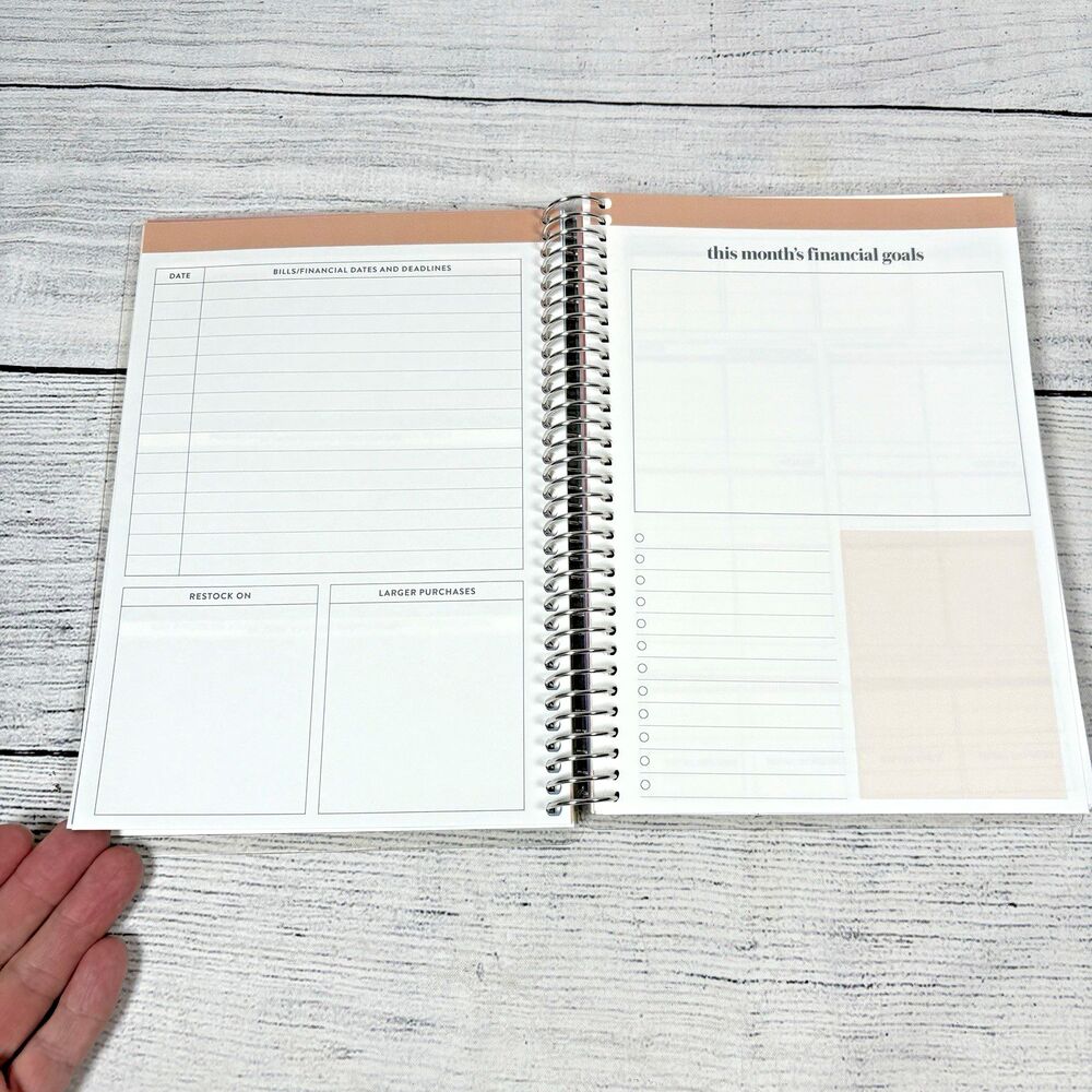 Erin Condren A5 UNDATED BUDGET PLANNER 8.3" x 5.8" Classic Stripes 160 pages NEW - Picture 4 of 5